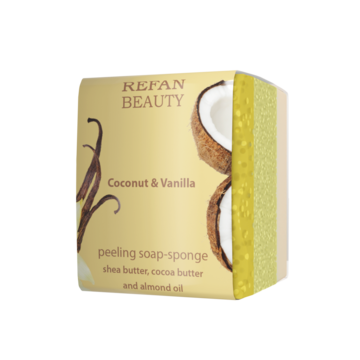 Coconut & Vanilla Peeling soap-sponge "Coconut & Vanilla"